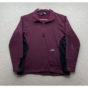 VTG Patagonia R1 Jacket Womens Small Base Layer Thermal Waffle Purple USA Hiking